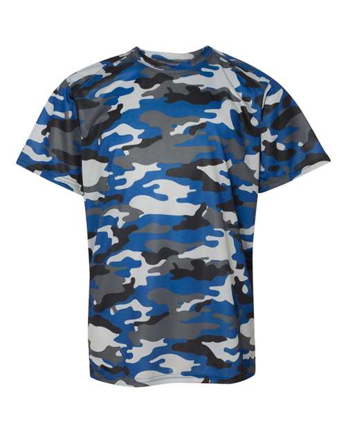 Youth Camo T-Shirt - Royal Front