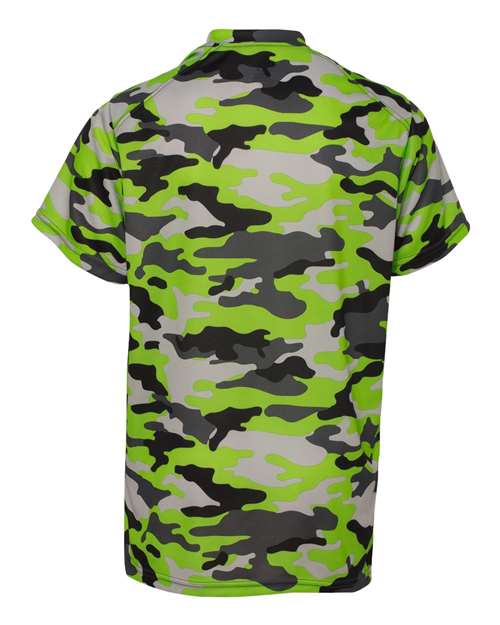 Youth Camo T-Shirt - Lime Back