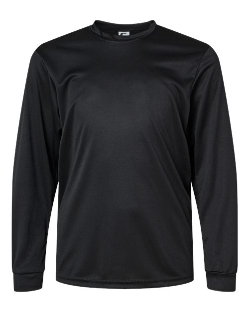 Youth Performance Long Sleeve T-Shirt - Black Front