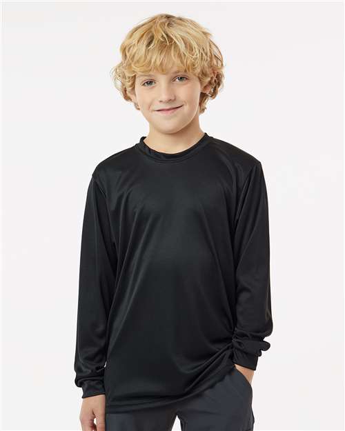 C2 Sport Youth Performance Long Sleeve T-Shirt - Model Front