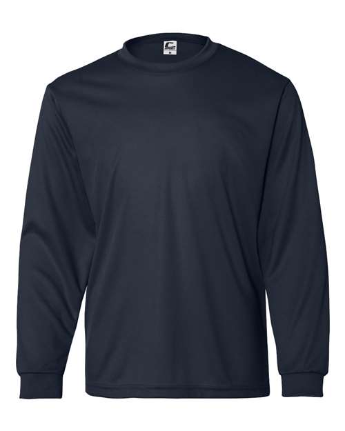 Youth Performance Long Sleeve T-Shirt - Navy Front