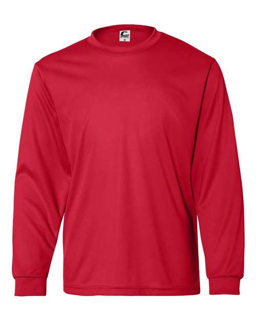 Youth Performance Long Sleeve T-Shirt - Red Front