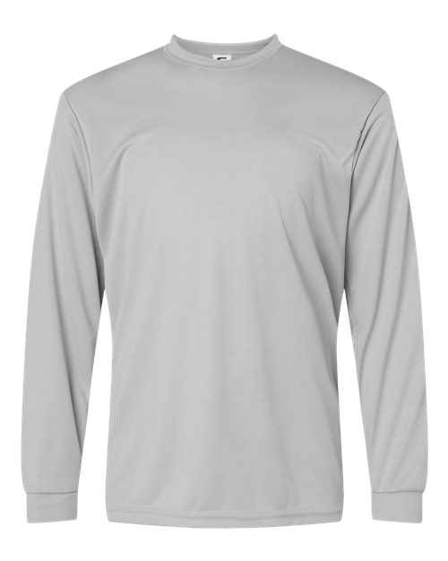 Youth Performance Long Sleeve T-Shirt - Silver Front