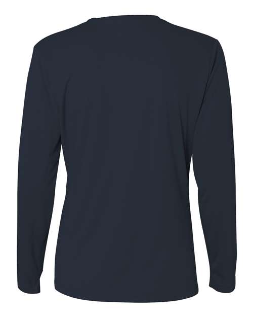 Women's Performance Long Sleeve T-Shirt - Navy Back