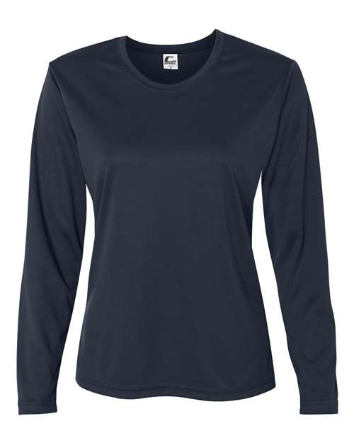 Women's Performance Long Sleeve T-Shirt - Navy Front