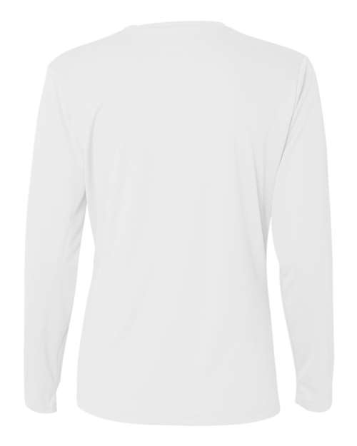 Women's Performance Long Sleeve T-Shirt - White Back