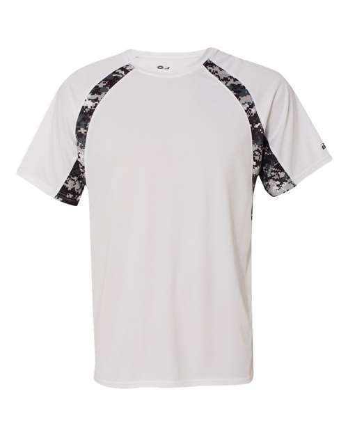 Men's Hook Digital T-Shirt - White/ Black Front