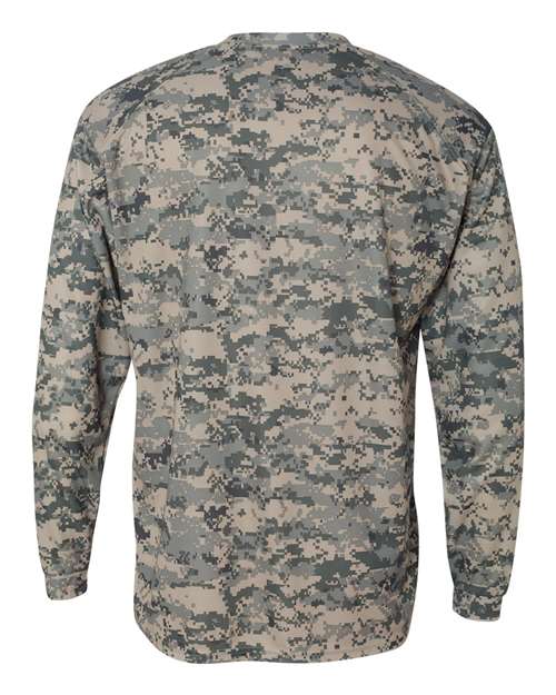 Men's Digital Camo Long Sleeve T-Shirt - Sand Digital Back