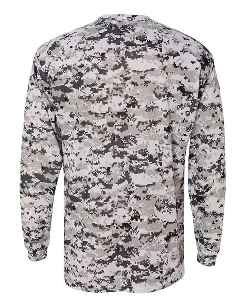 Men's Digital Camo Long Sleeve T-Shirt - White Digital Back