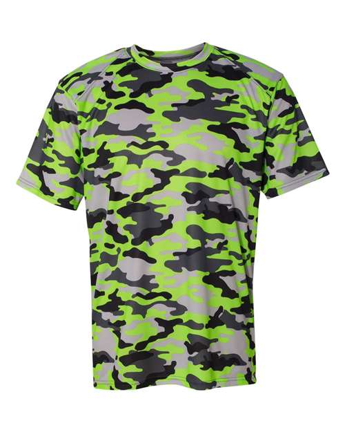 Men's Camo T-Shirt - Lime Front