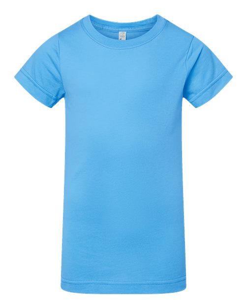 Girls' Fine Jersey Tee - Aqua Front