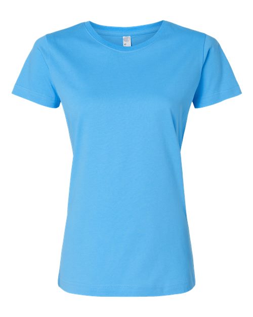 Women's Fine Jersey Tee - Aqua Front