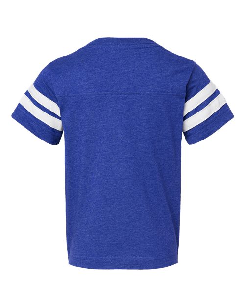 Youth Football Fine Jersey Tee - Vintage Royal/ White Back
