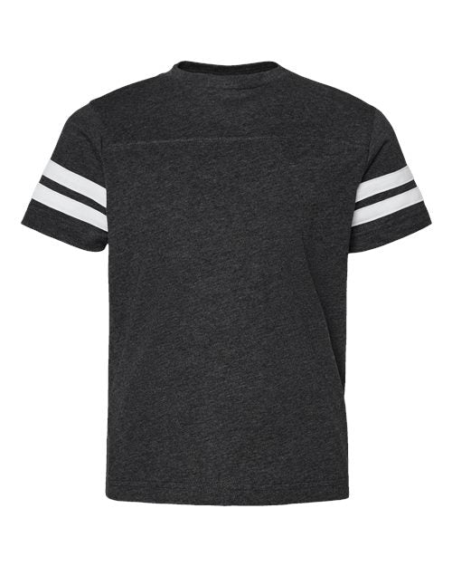 Youth Football Fine Jersey Tee - Vintage Smoke/ White Front