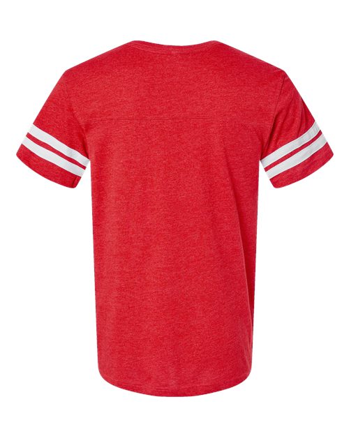Men's Football Fine Jersey Tee - Vintage Red/ White Back