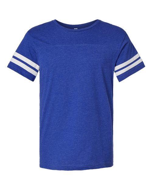 Men's Football Fine Jersey Tee - Vintage Royal/ White Front