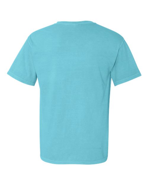 Unisex Garment-Dyed Heavyweight Pocket T-Shirt - Lagoon Back
