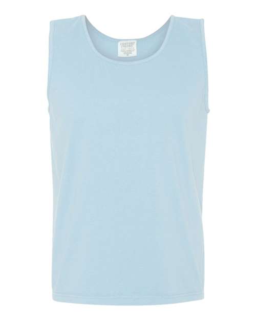 Unisex Garment-Dyed Heavyweight Tank Top - Chambray Front
