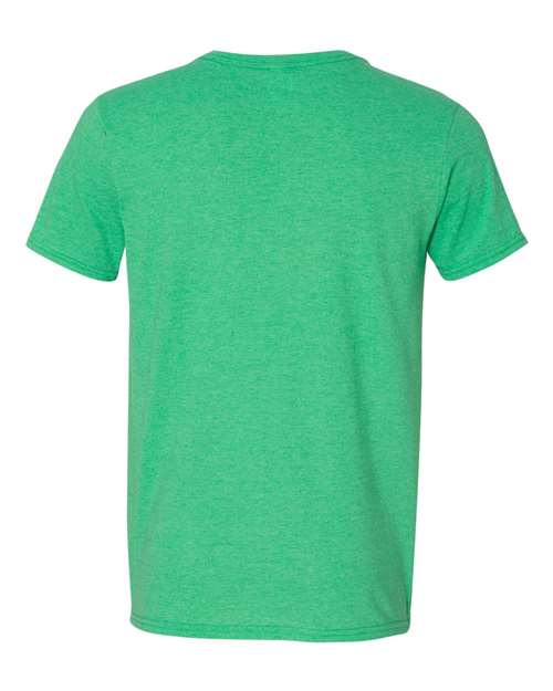 Unisex Softstyle® V-Neck T-Shirt - Heather Irish Green Back