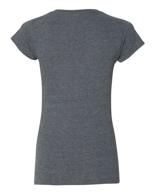 Women's Softstyle® V-Neck T-Shirt - Dark Heather Back