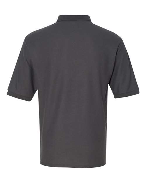 Men's Easy Care™ Piqué Polo - Charcoal Grey Back