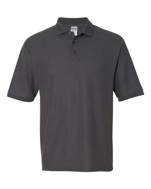 Men's Easy Care™ Piqué Polo - Charcoal Grey Front
