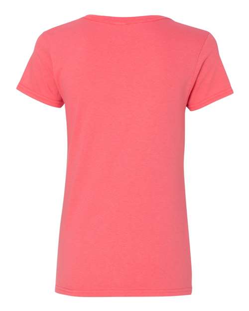Women's Heavy Cotton™ V-Neck T-Shirt - Coral Silk Back