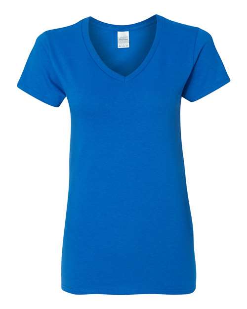 Gildan Women's Heavy Cotton™ V-Neck T-Shirt - Royal Front