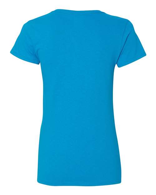 Women's Heavy Cotton™ V-Neck T-Shirt - Sapphire Back