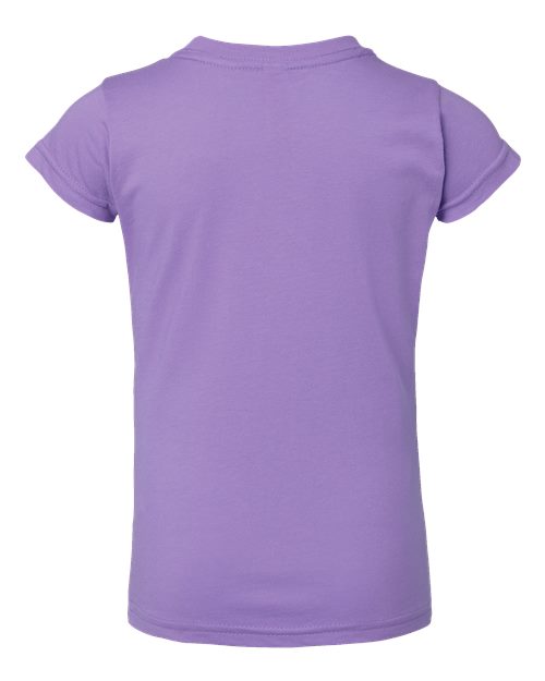 Toddler Girls Fine Jersey Tee - Lavender Back