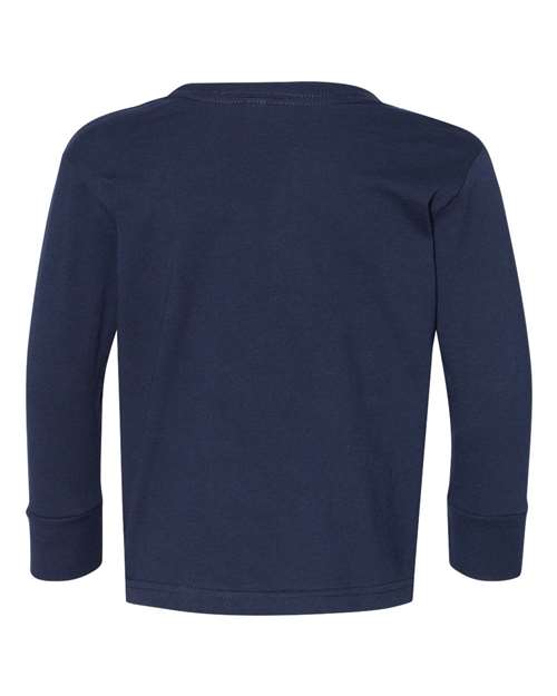 Toddler Fine Jersey Long Sleeve Tee - Navy Back