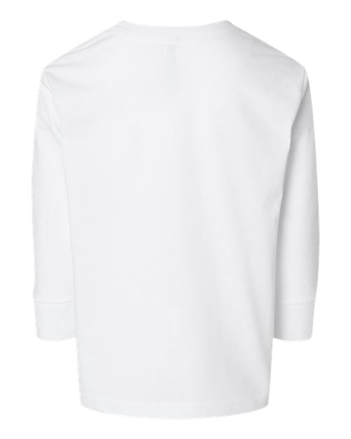 Toddler Fine Jersey Long Sleeve Tee - White Back