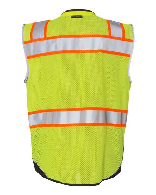 Unisex Premium Black Series® Black Bottom Class 2 Vest - Lime Back