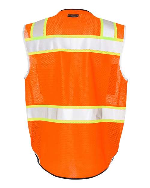 Unisex Premium Black Series® Black Bottom Class 2 Vest - Orange Back