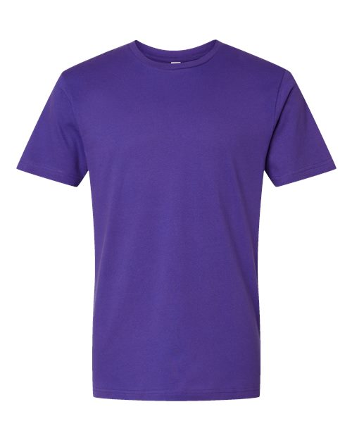 Unisex Fine Jersey Tee - Purple Front