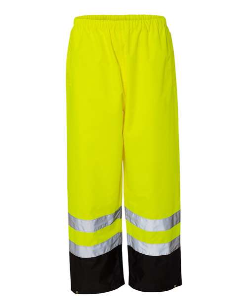 Unisex Storm Cover Waterproof Rain Pants - Lime Front