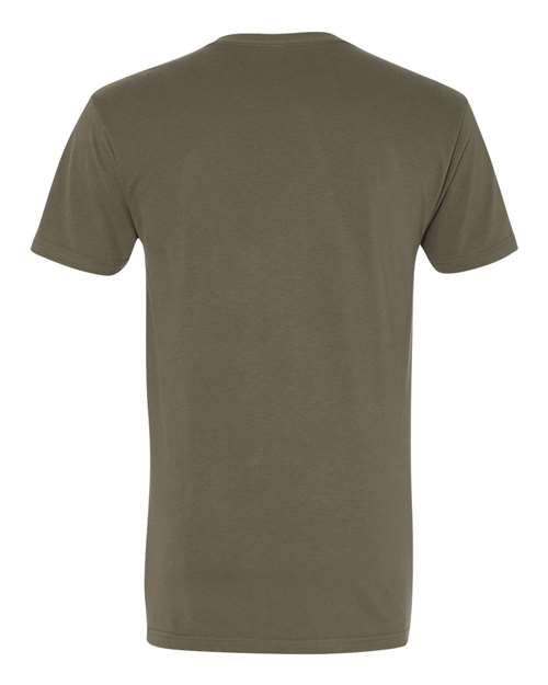 Men's Sueded V-Neck T-Shirt - Military Green Back
