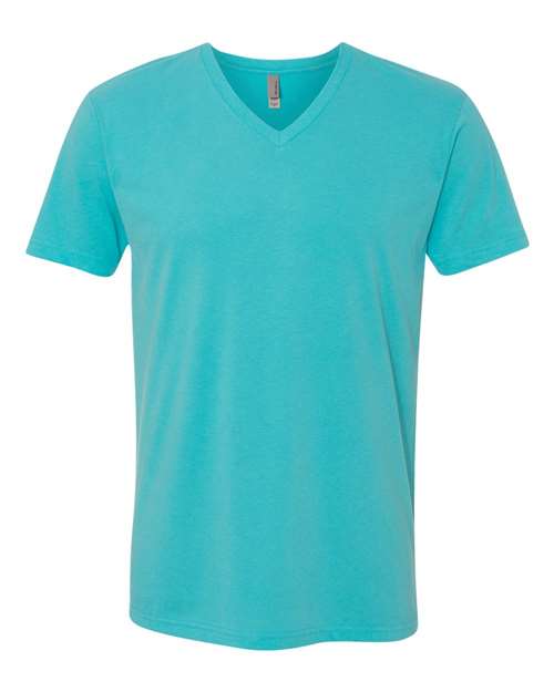 Men's Sueded V-Neck T-Shirt - Tahiti Blue Front