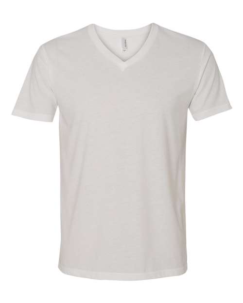 Men's Sueded V-Neck T-Shirt - White Front