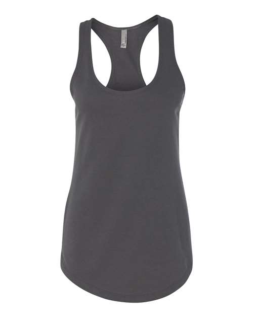 Women’s Lightweight French Terry Racerback Tank - Dark Grey Front