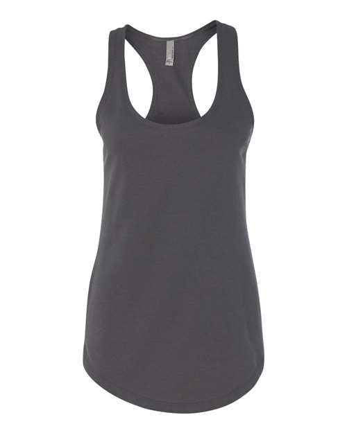 Next Level Women’s Lightweight French Terry Racerback Tank - Dark Grey Front