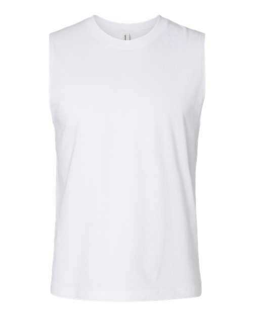 BELLA + CANVAS Jersey Muscle Tank - White Front