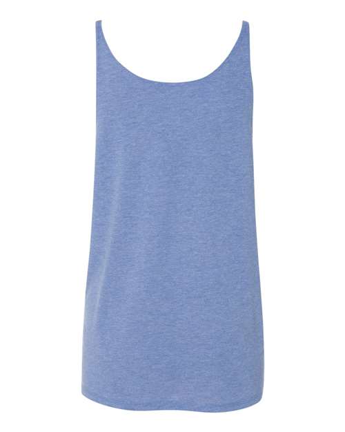 Women's Slouchy Tank - Blue Triblend Back