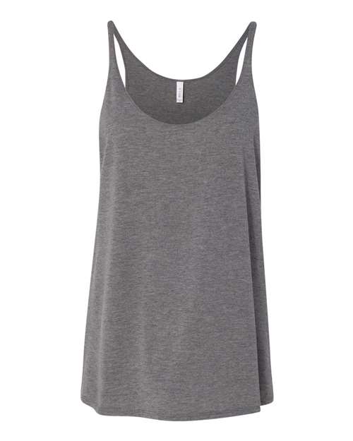 Women's Slouchy Tank - Grey Triblend Front