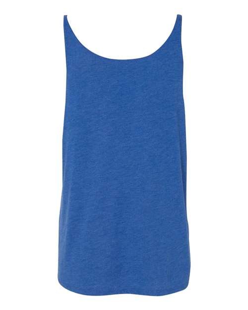 Women's Slouchy Tank - True Royal Triblend Back