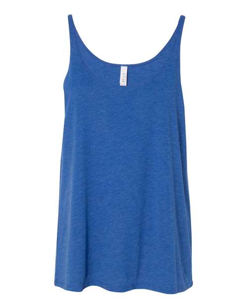 Women's Slouchy Tank - True Royal Triblend Front