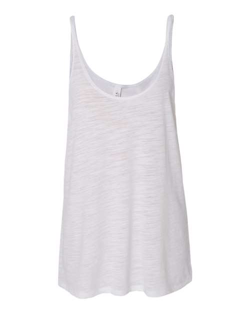 Women's Slouchy Tank - White Slub Front