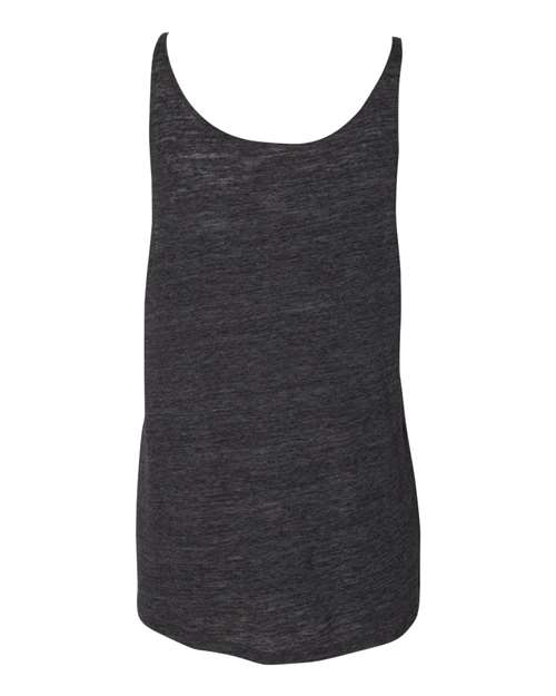 Women's Slouchy Tank - Charcoal Black Slub Back