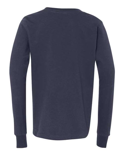 Youth Jersey Long Sleeve Tee - Navy Back