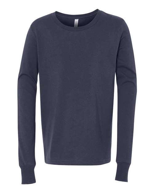 Youth Jersey Long Sleeve Tee - Navy Front